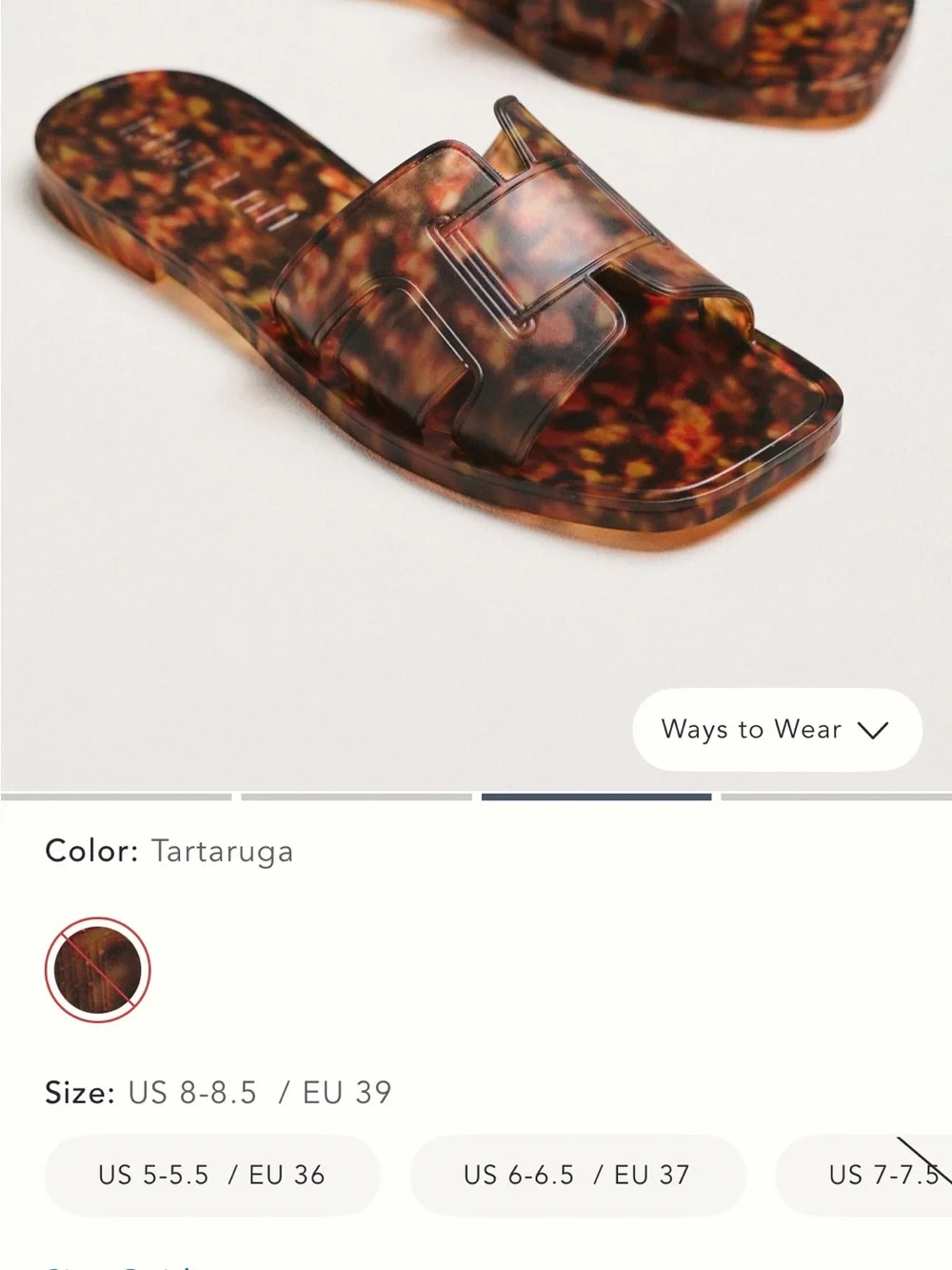 Anthropologie Bibi Lou Tortoiseshell Slide Sandals - Brown